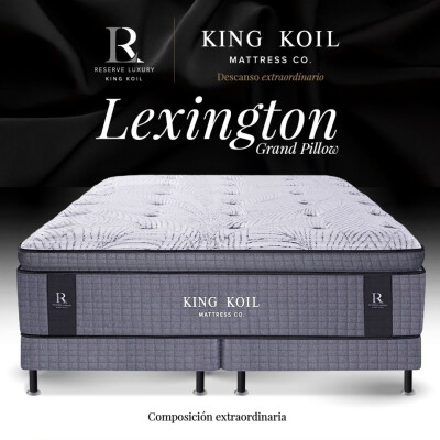 Colchón Lexington Grand Pillow con Sommier Queen 160x200