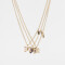 Collares para compartir Con Mariposas Set De Collares Para Compartir Bff - Dorado