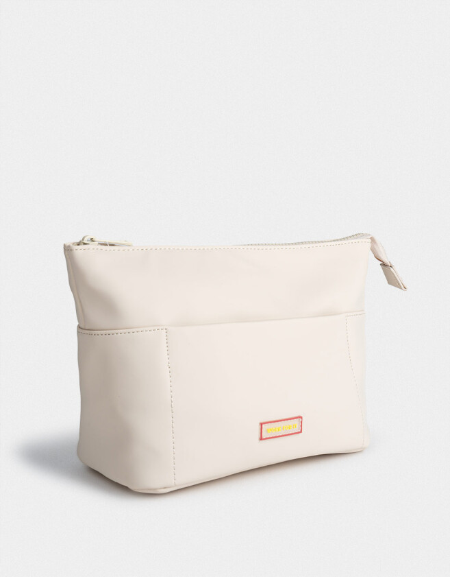 Porta Cosméticos Portacosméticos Cuerina - Blanco Crudo