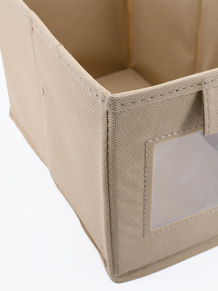 CAJA ORGANIZADORA CON VISOR BEIGE