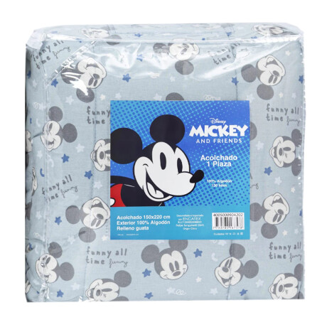 Acolchado Infantil Mikey 130 Hilos 1 Plaza 100% Algodón