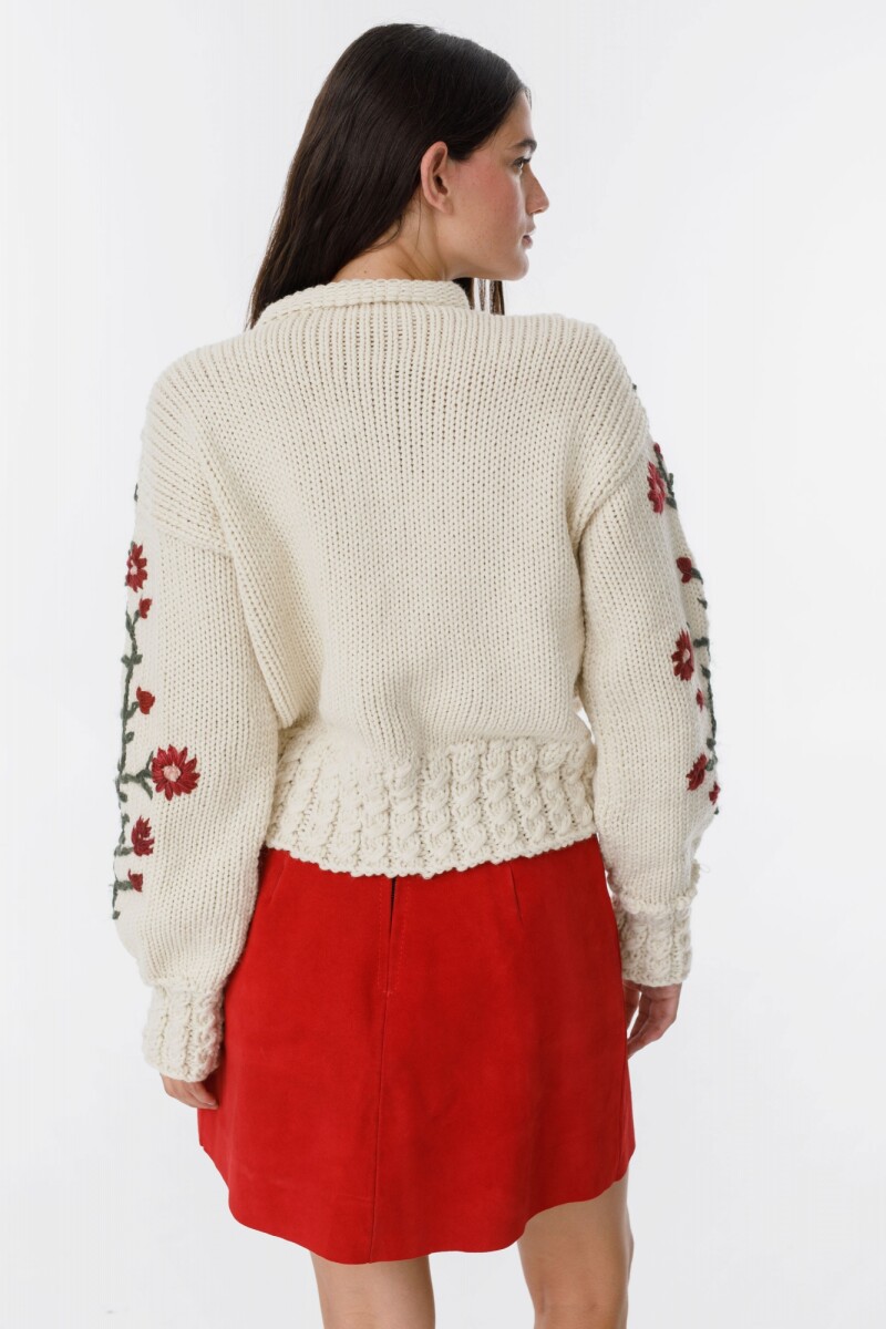 Cardigan Magnolia Bordeaux/Verde