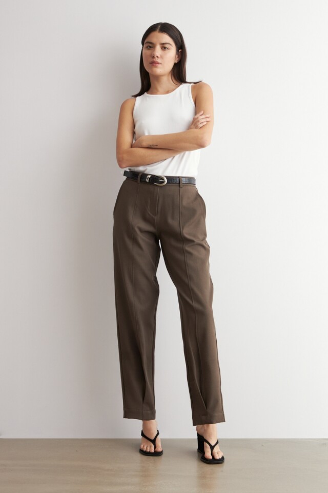 Pantalon barrel verde oliva