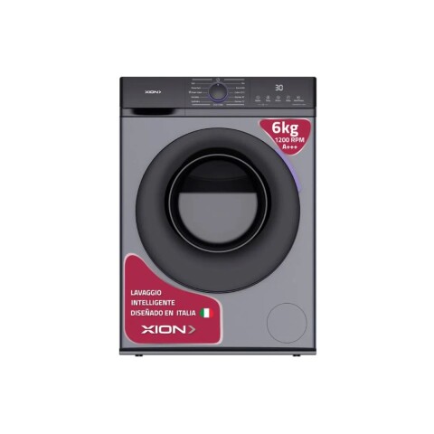 LAVARROPA 6 KG INVERTER CARGA FRONTAL GRIS OSCURO XION XI-LAV66X-CU Lavarropa 6 Kg Inverter Carga Frontal Gris Oscuro Xion Xi-lav66x-cu