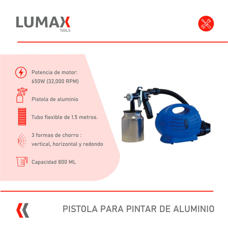Pistola Para Pintar Lumax 650w Aluminio Pistola Para Pintar Lumax 650w Aluminio
