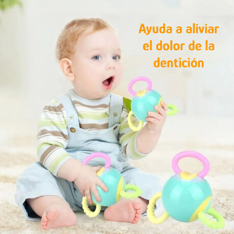Sonajero Mordillo 2 en 1 Texturizados para Bebés Huanger Multicolor