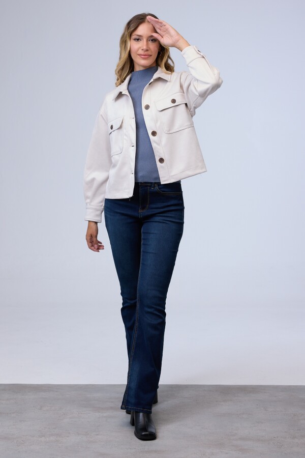 Chaqueta Suede BEIGE CLARO