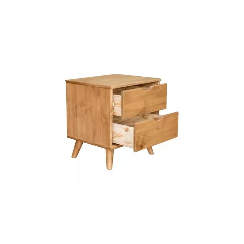 Mesa De Luz Madera Maciza Nordica 2 Cajones - Linea Dublin Mesa De Luz Madera Maciza Nordica 2 Cajones - Linea Dublin