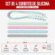 Set 4 Sorbitos silicona con limpiador TRANSPARENTE