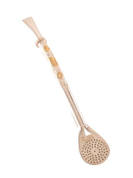 Bombilla De Plata y Oro S7