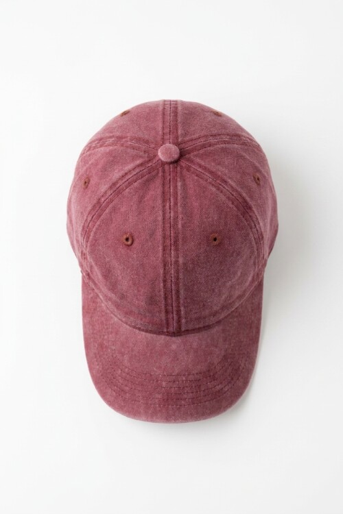 Cap washed bordo