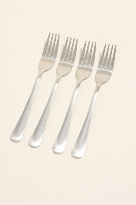 Tenedor Olivo Set 4 Un. Plateado Color Unico