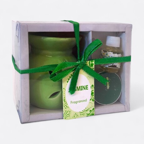 Set De Hornito + Esencia + Vela Verde