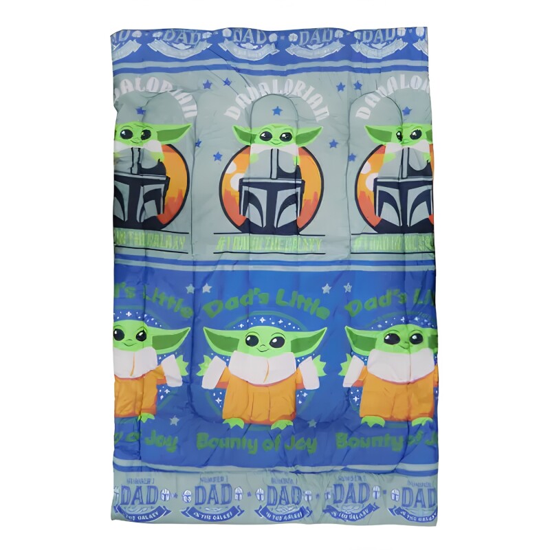 Acolchado Disney en Microfibra Infantil 1 Plaza Baby Yoda