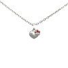Dije Colgante Corazón con Flor-Plata 925-Resina-CP3220 sinpiedra