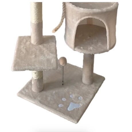 Rascador Torre Multinivel Escalada Entretenimiento p/ Gato Beige