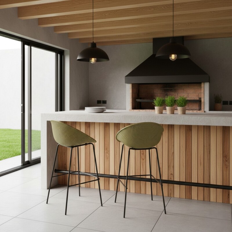 SILLA BAR PLAST VERDE Unica