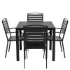 JGO MESA CUAD DE JARDIN NEGRO 5PZAS Unica