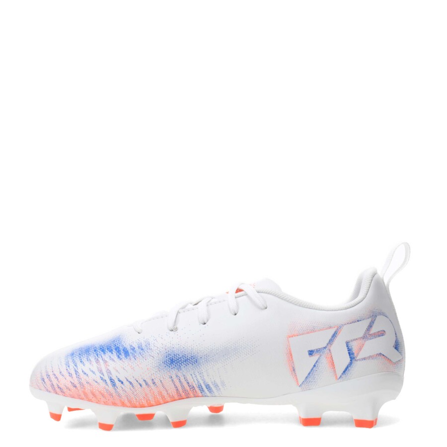 Championes de Niños Puma Futbol 11 Future 8 Play JUNIOR FG Blanco - Anaranjado - Azul