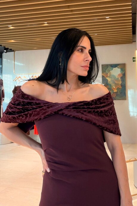 Vestido Erminia Bordeaux