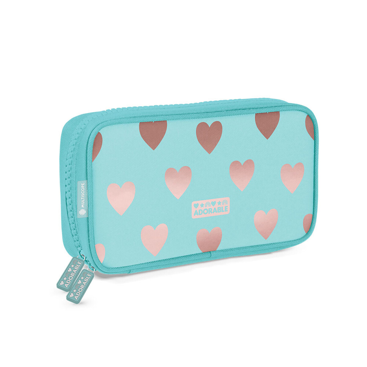 Cartuchera Footy Cierre - Celeste 