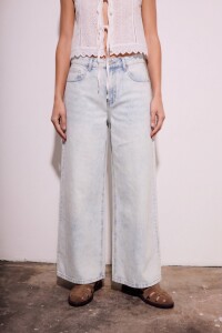 Jean Wide Leg Lavado Denim