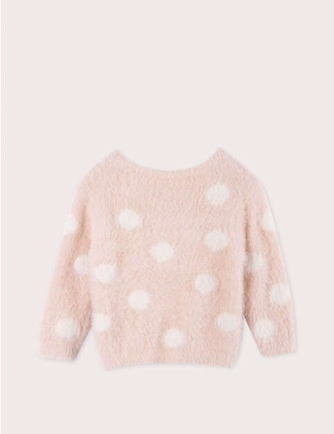 Sweater Polka Dots Toddler Rosado