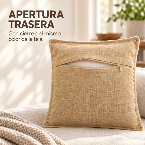 Fundas de Almohadón ZAL 50 x 50 cm Pack x2 Beige
