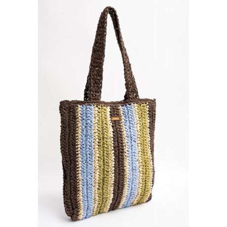 Bolso Trenzado Raya Vertical Multi