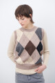 CHALECO ROMBOS BEIGE