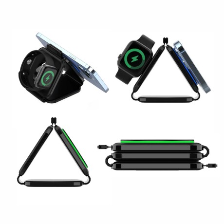 Cargador Inalámbrico Unitek 3 en 1 Plegable 001