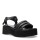 Sandalia CORK Con pulsera y capellada capitoneada Black