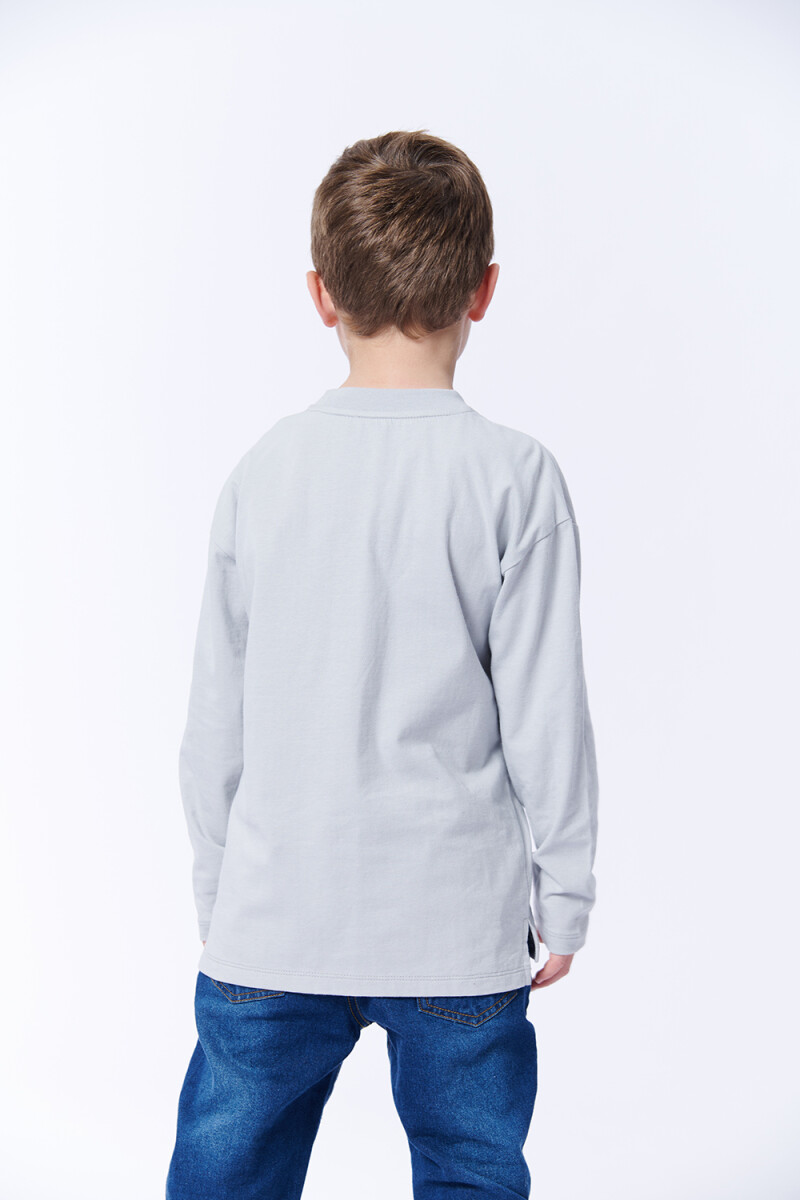 Remera Manga larga Rayado Energy Gris