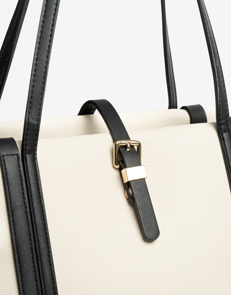 Shopper Cartera Shopper Bicolor - Combinacion Bicolor