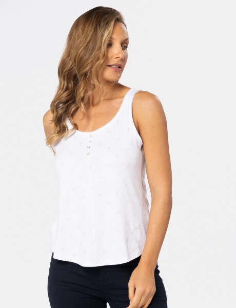 MUSCULOSA ESTAMPADA Blanco