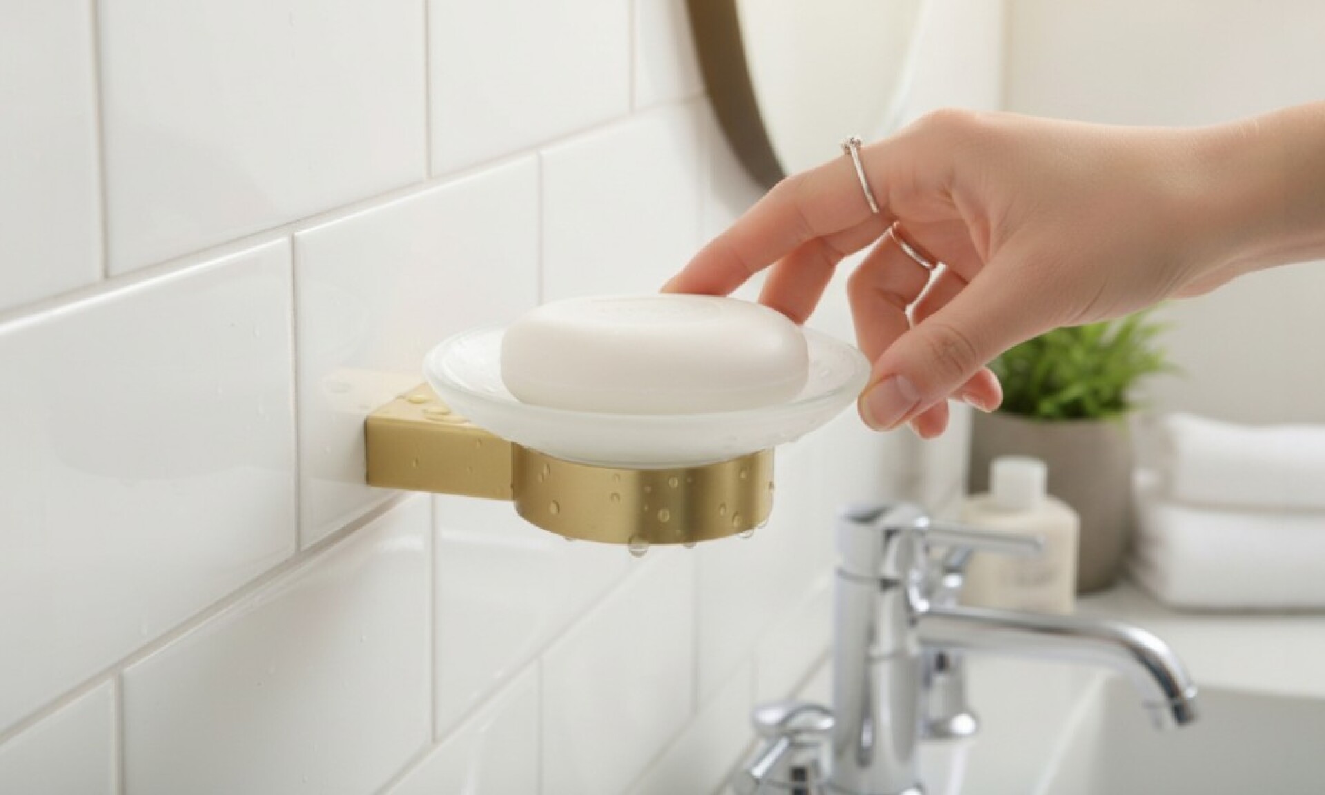 Jabonera De Pared A035 08 43 2 Dorado 