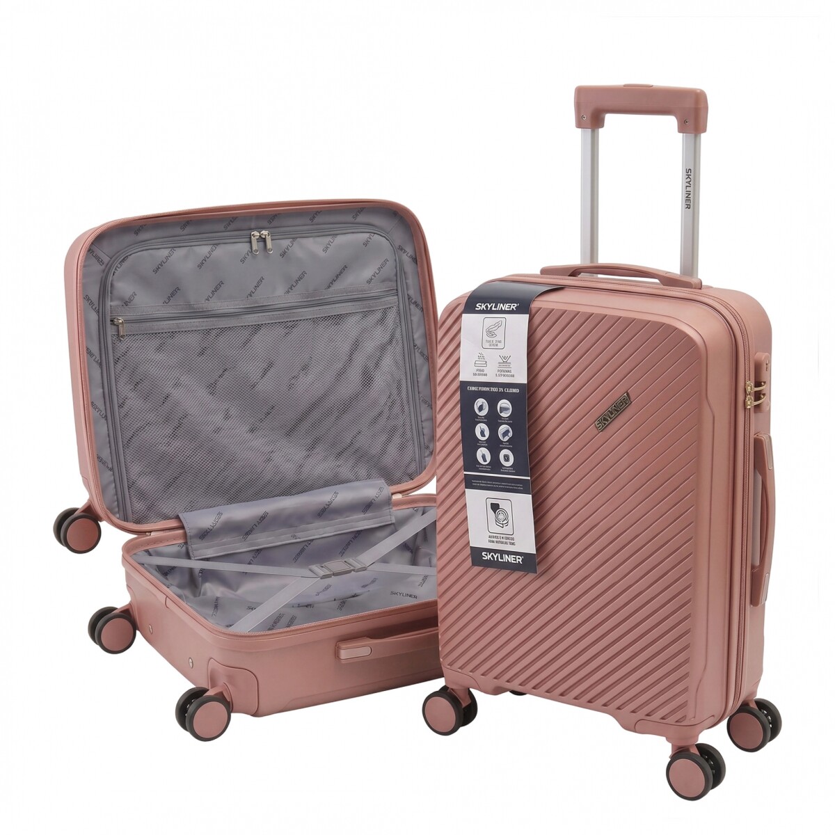 VALIJA SKYLINER PRISMA ROSA S 