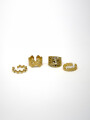 Anillo Piero, Set X4 Dorado