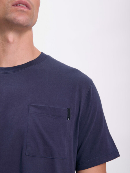 Remera manga corta bolsillo Azul Marino