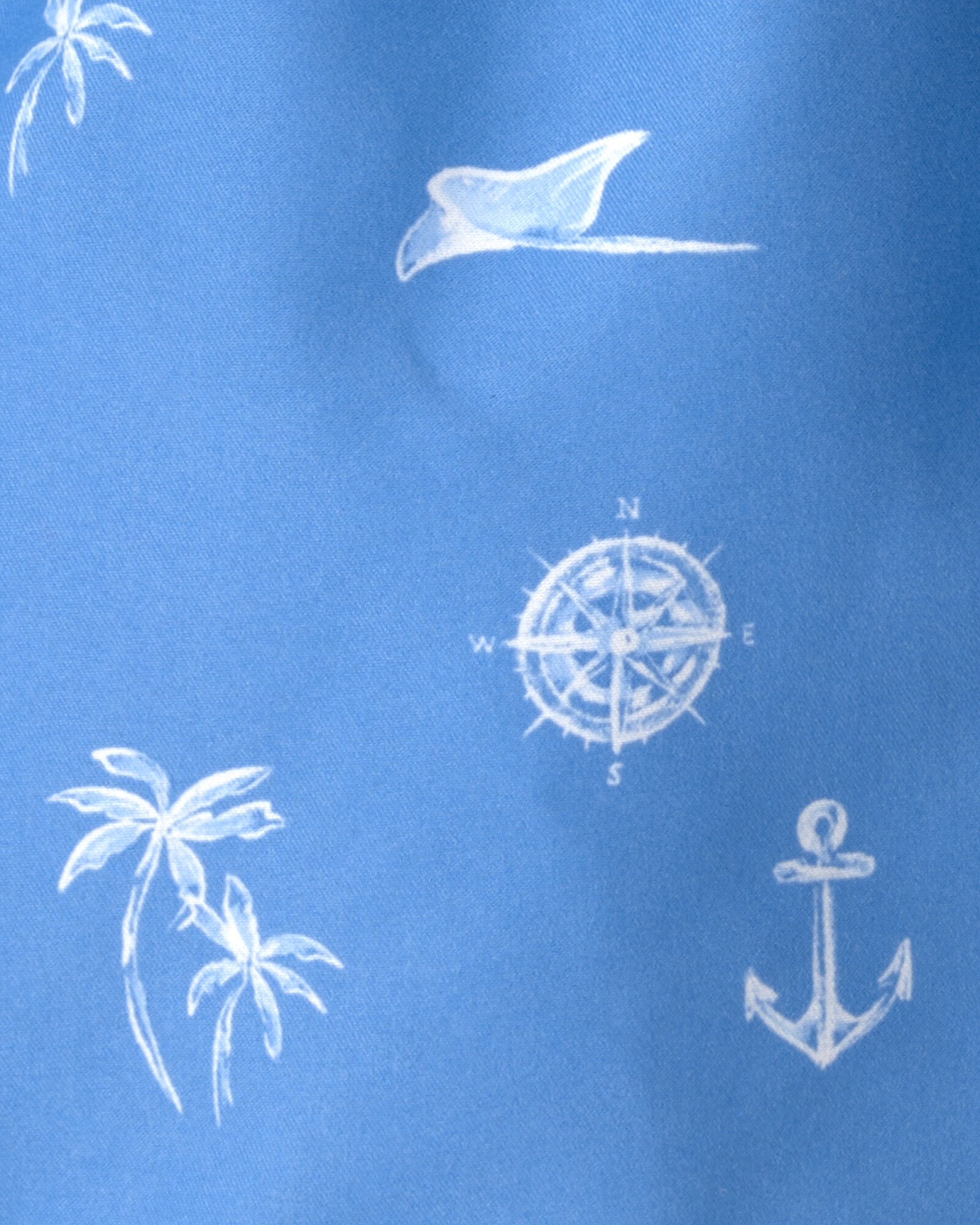 Short de baño con protección UPF 50+, azul, diseño veleros Short de baño con protección UPF 50+, azul, diseño veleros