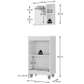 MUEBLE DE BAÑO 45 CM CON MESADA Y ESPEJO - BLANCO MUEBLE DE BAÑO 45 CM CON MESADA Y ESPEJO - BLANCO