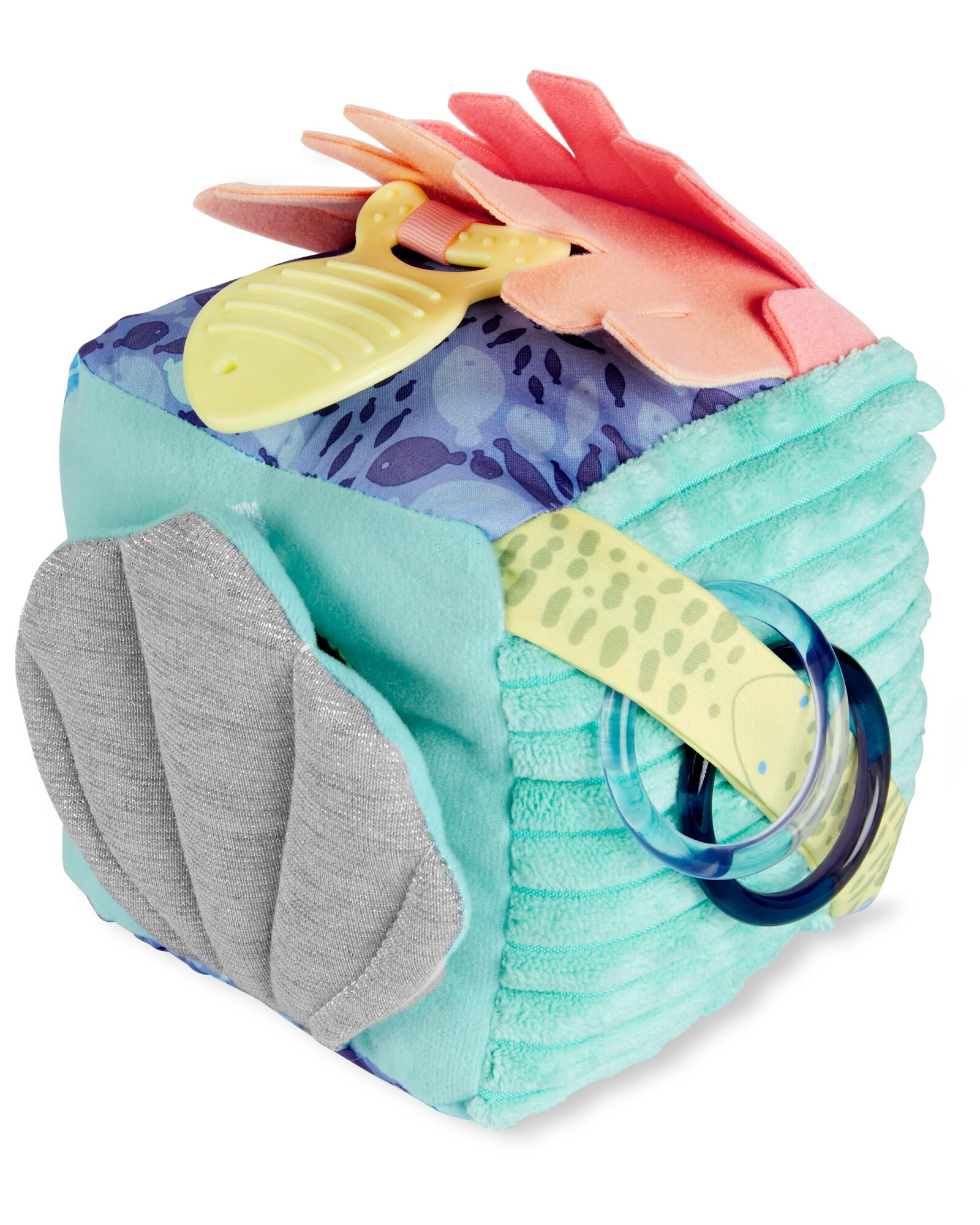 Cubo de actividades suave, diseño marino Cubo de actividades suave, diseño marino