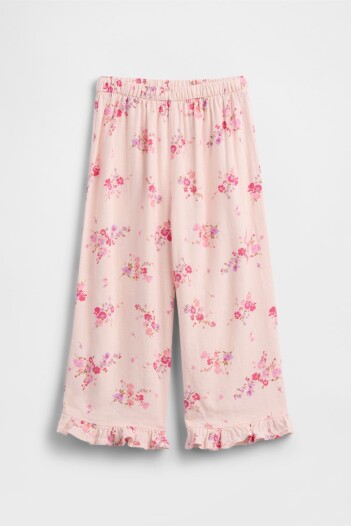 Pantalón De Lino Mujer Pink Floral