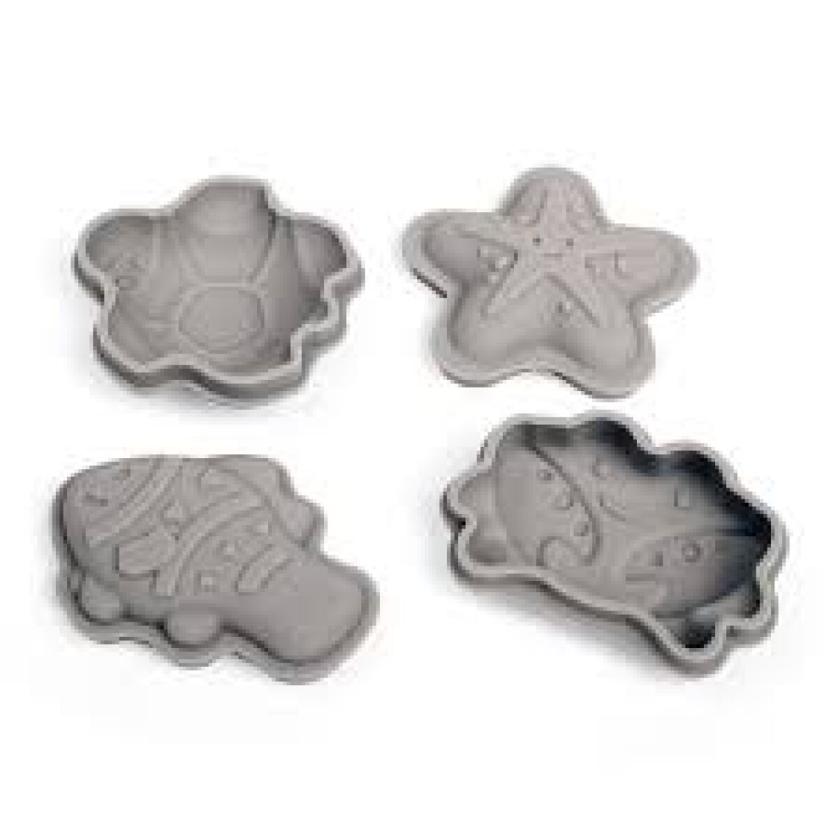 Packx4 Moldes formas silicona - gris 