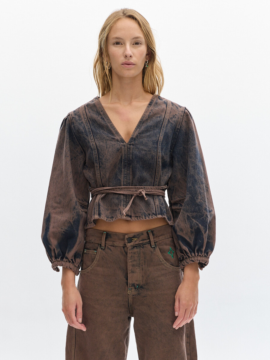 Blusa Holden Washed - Brown 