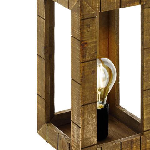 Lámpara de mesa madera y cadena 1XE27 TAKHIRA EG3209