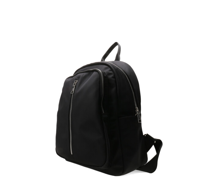 Mochila Miss Carol Tevi Con Cierre Adelante Negro