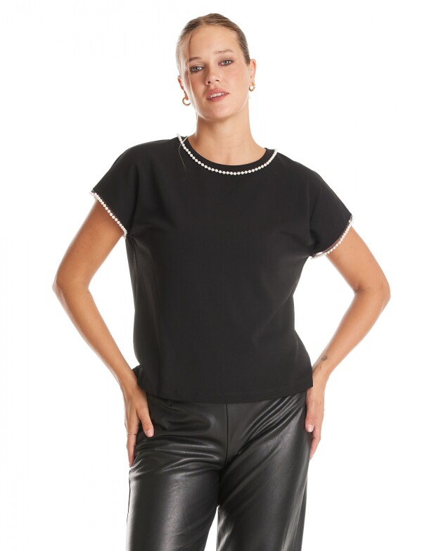 Blusa Perlas NEGRO
