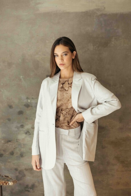 Blazer Sastre Lurex Gris