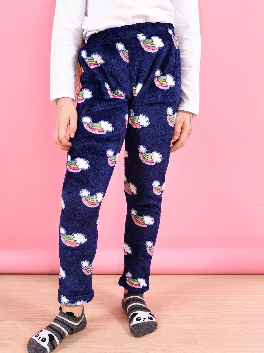 PANTALON PIJAMA ARCOIRIS - AZUL OSCURO 